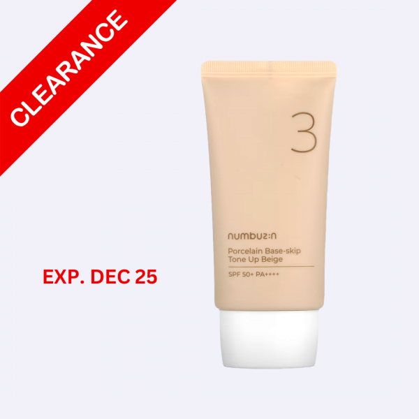 Numbuzin No.3 Porcelain Base-skip Tone Up Beige 50 ML Clearance sale